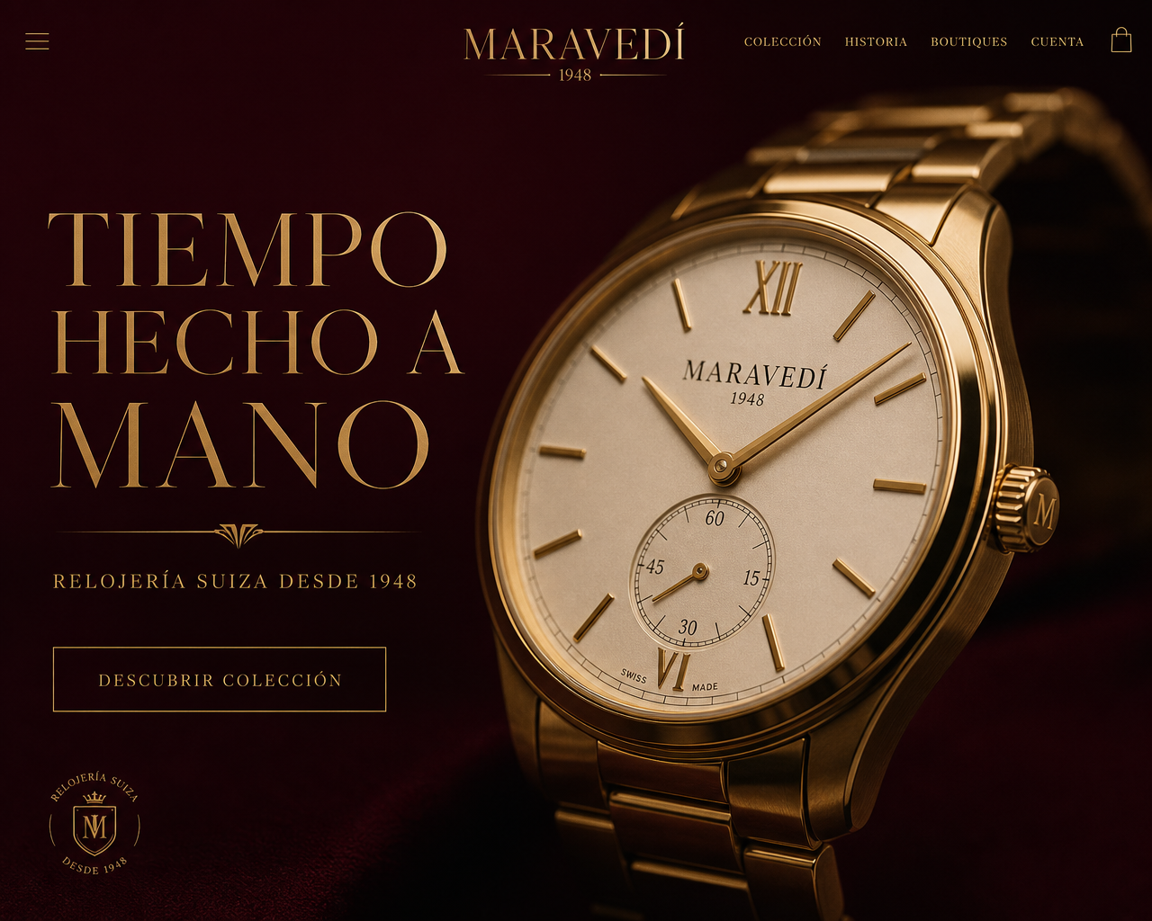 E-commerce premium para marca de relojes de lujo