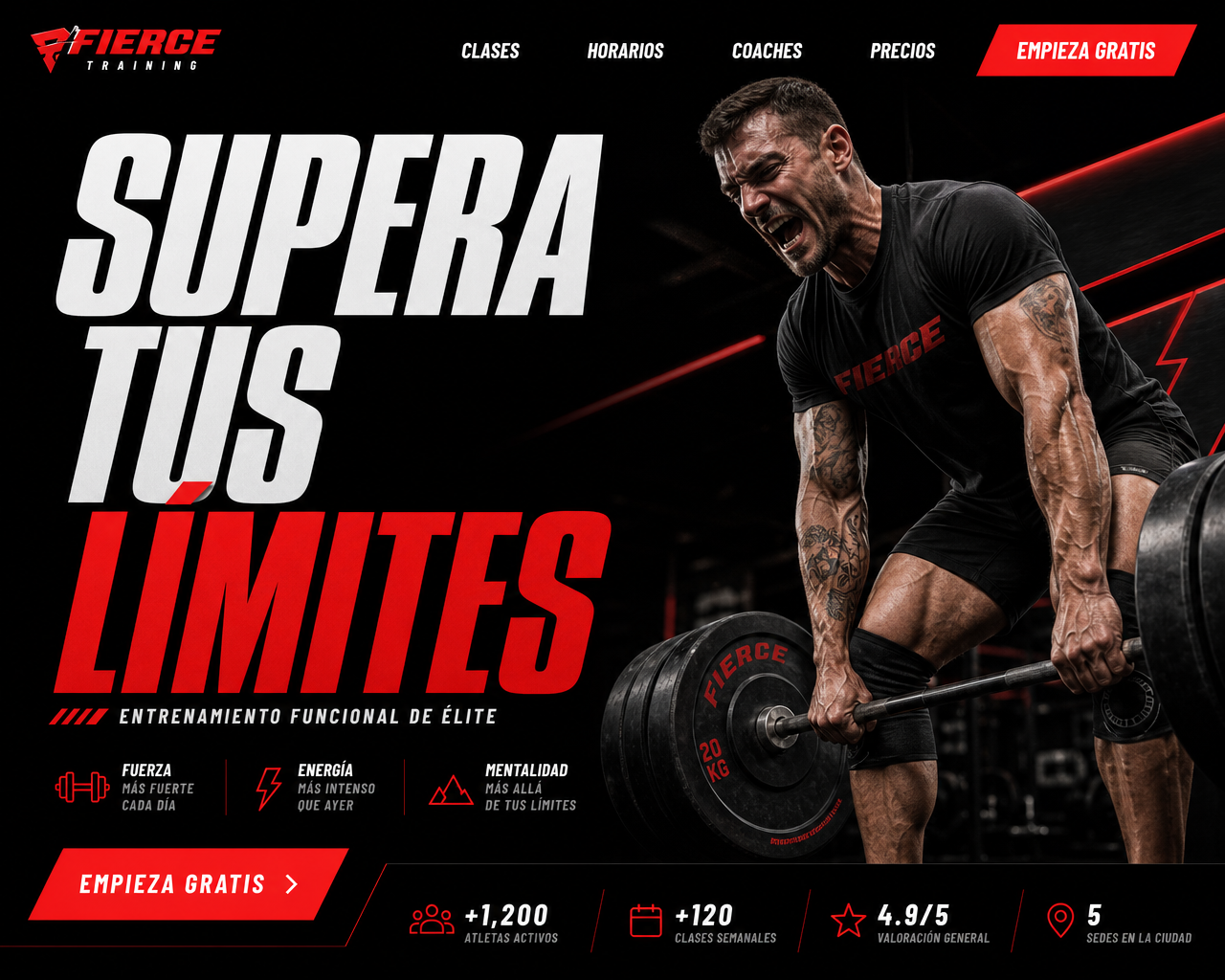 Landing page para gimnasio boutique