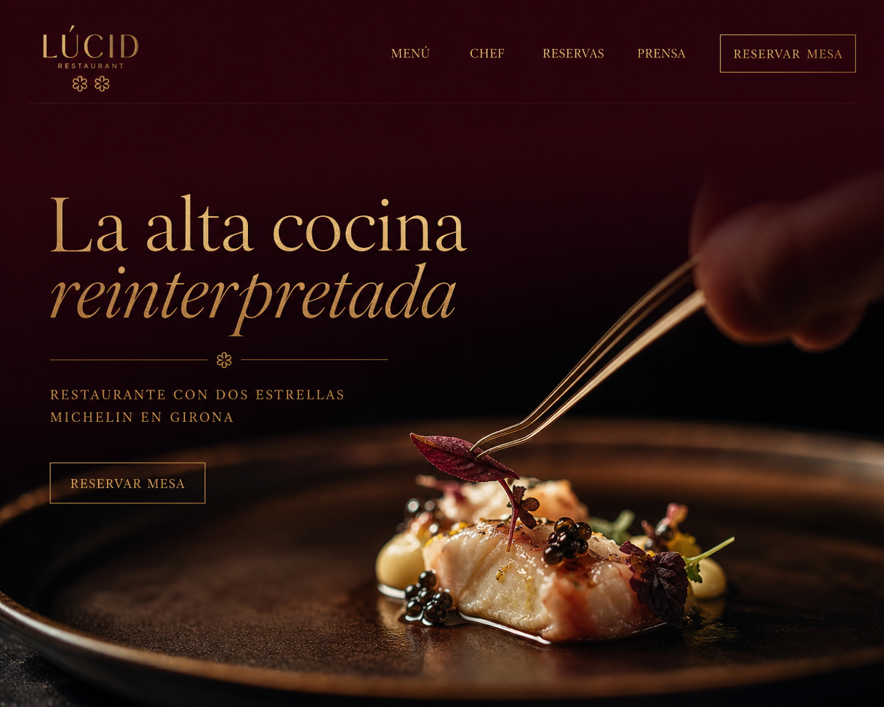 Web para restaurante de alta cocina