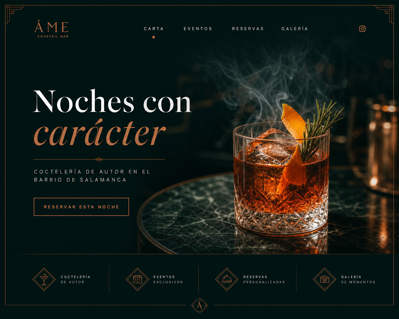 Web para cocktail bar de autor